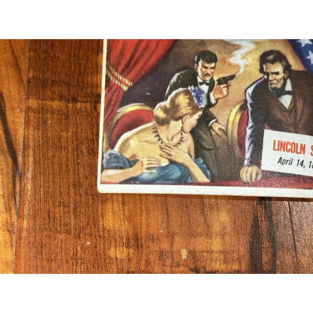 Lot of (2) 1954 Topps Scoop Scoops Garfield Shot #9 & President Lincoln Shot #6